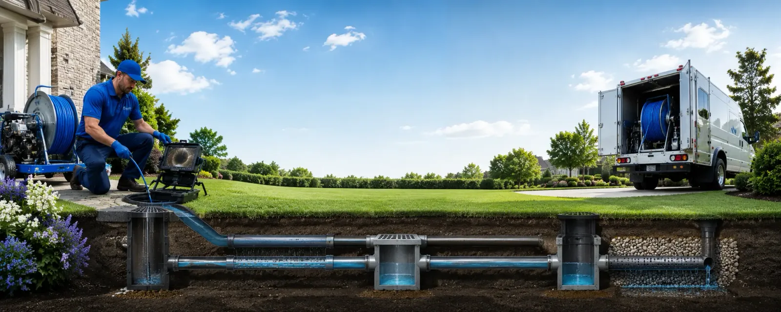 Outdoor drain cleaning information for De Graff, OH